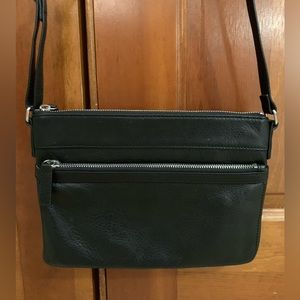 Margot black leather crossbody bag in new condition